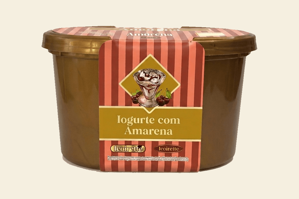 Sorvete em pote de 1,5 litro Italian Dessert para revenda no supermercado